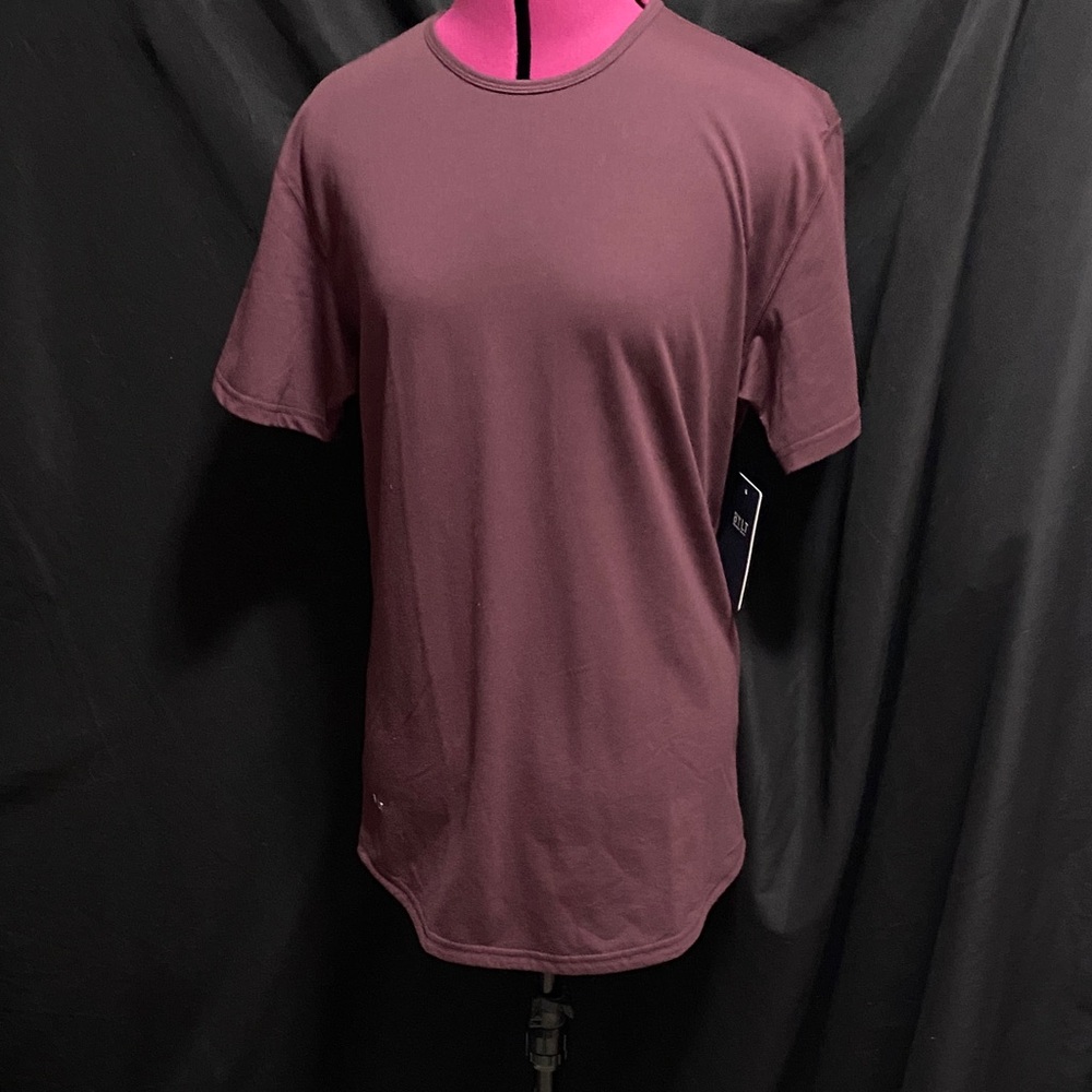 NWT BYLT premium basics drop cut  Maroon Short Sleeve Tee M